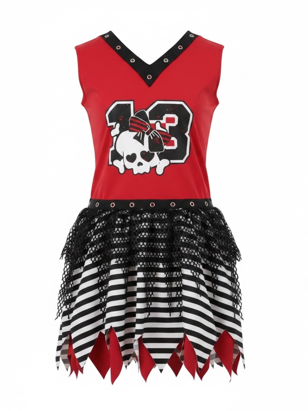 5T Red and Black Pirate Skull  Costume Dress designed by Spirit Girls